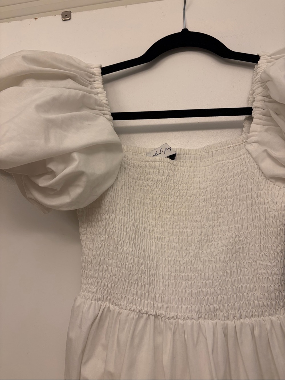 Petal & Pup White Puff-Sleeve Smocked Maxi Dress - Picture 2 of 5